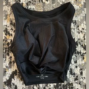 Offline Ribbed Shine Twist Front Sports Bra